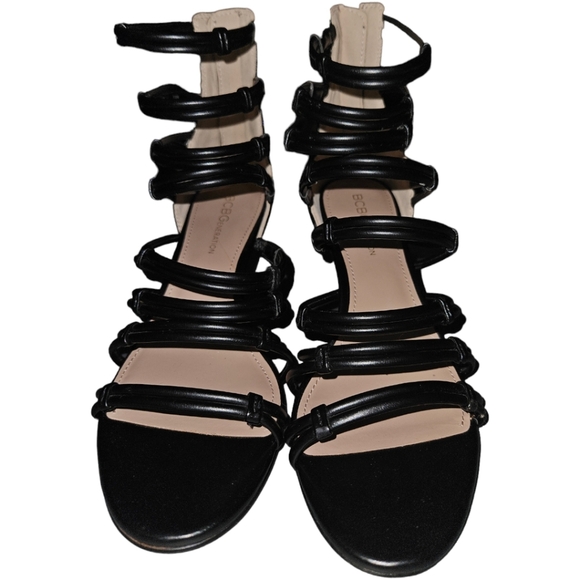 BCBGeneration Full Strap Leather Ankle Heels - Picture 2 of 5